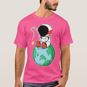 Camiseta Astronauta A Pescar Na Terra Premium