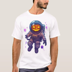 Camiseta Astronauta Abóbora de Halloween