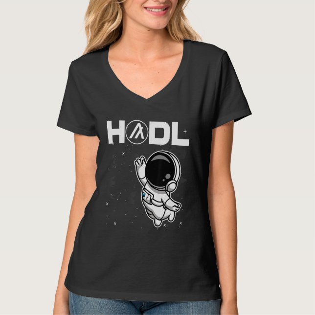 Camiseta Astronauta Algorand Algo Coin Hodl À Lua Cryp (Frente)