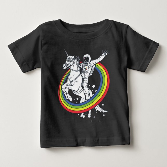 Camiseta Astronauta Andando Unicórnio (Frente)