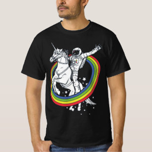 Camiseta Astronauta Andando Unicórnio, Engraçado Espaço Ext