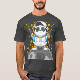 Camiseta Astronauta animal panda fofo da ciência espacial