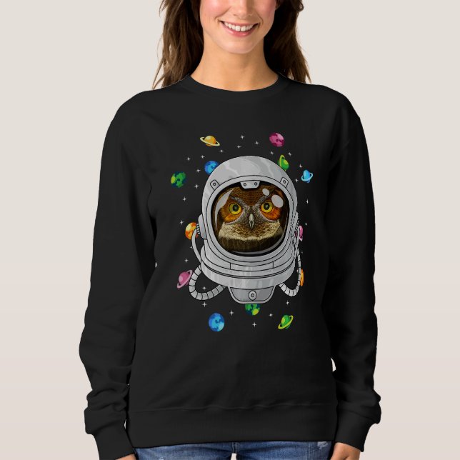 Camiseta Astronauta Animal Profundo No Espaço Pássaro Cosmi (Frente)