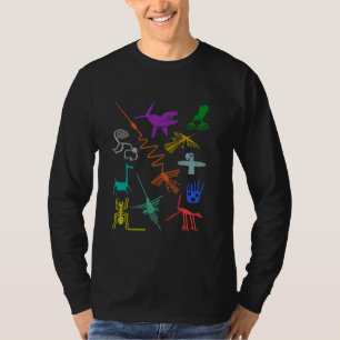 Camiseta Astronauta Antigo das Linhas Nazca América do Sul 
