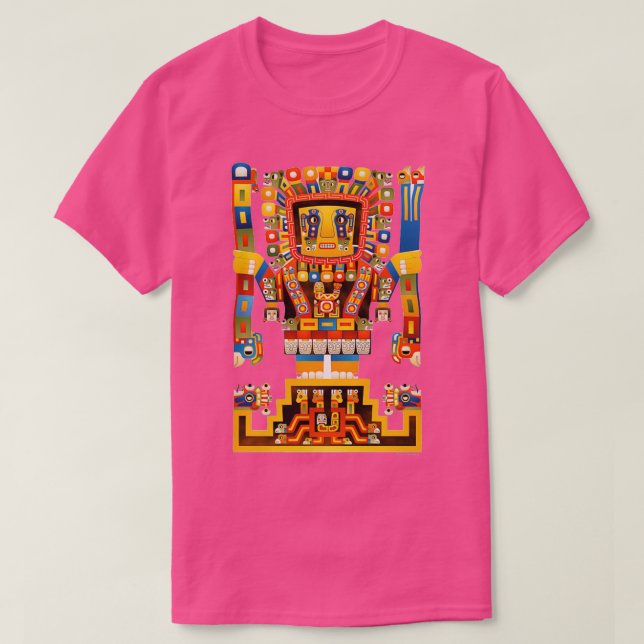 Camiseta Astronauta Antigo Viracocha Idea Para Deus Peru (Frente do Design)