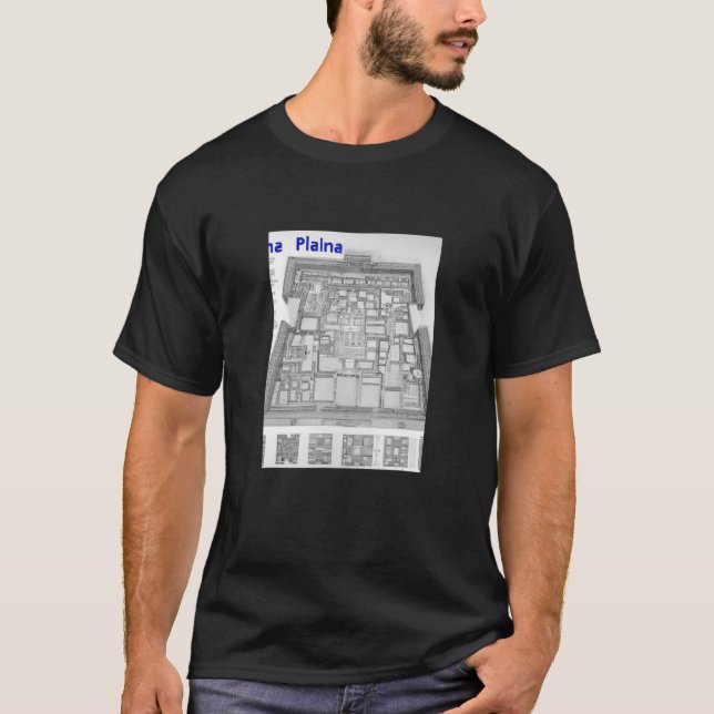 Camiseta Astronauta Antiquado Puma Punku Pumapunku Blueprin (Frente)