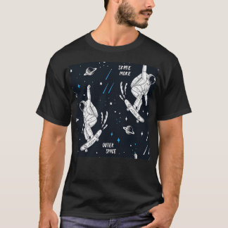 Camiseta Astronauta Astronauta - Skate de padrão sem aparên