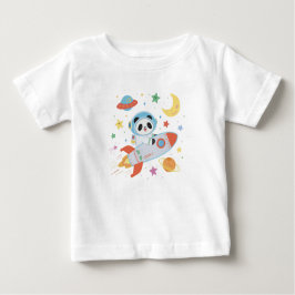 Camiseta Astronauta azul e laranja Panda