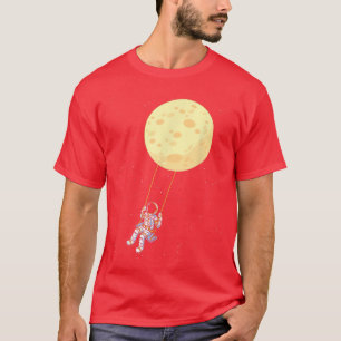 Camiseta Astronauta balançando o espaço da lua crianças ast