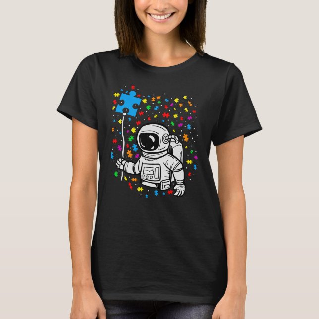 Camiseta Astronauta Balão Autismo Astronauta Garoto (Frente)