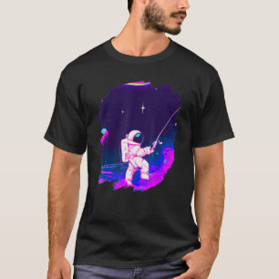 Camiseta Astronauta Barcos de Pesca Espacial Oceano lago Pe