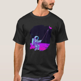 Camiseta Astronauta Barcos de Pesca Espacial Oceano lago Pe
