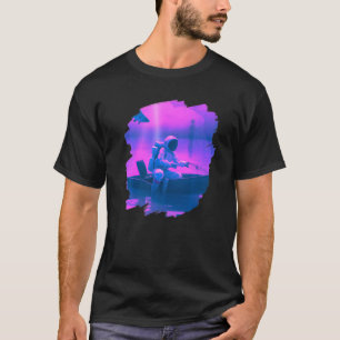 Camiseta Astronauta Barcos de Pesca Espacial Oceano lago Pe