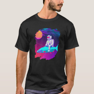 Camiseta Astronauta Barcos de Pesca Espacial Oceano lago Pe