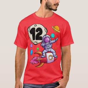 Camiseta Astronauta Batida 12 de Astronauta de 12 Anos