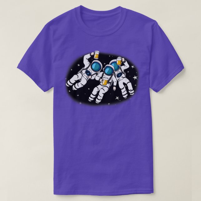 Camiseta Astronauta Bebe Cerveja No Espaço 1 (Frente do Design)