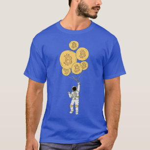 Camiseta Astronauta Bitmoney Balloon Stock Market Trader Pr