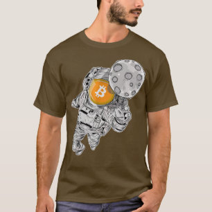 Camiseta Astronauta Blockchain Crypto Bitmoney BTC
