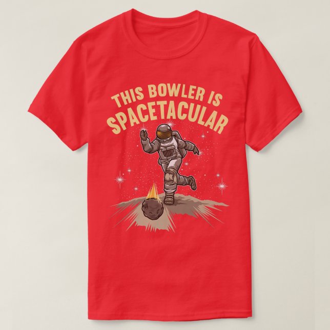 Camiseta Astronauta Boliche Espaceman Bowler Space Turkey S (Frente do Design)