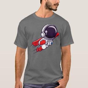 Camiseta Astronauta Bonita Voando Super Herói
