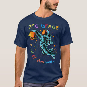 Camiseta Astronauta bonitinho de segundo Voltar à escola