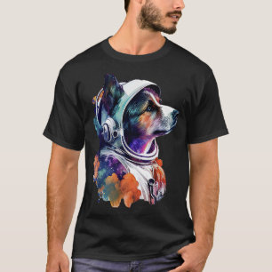 Camiseta Astronauta Cachorro Cachorro Cachorro para Criança