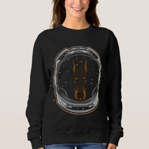 Camiseta Astronauta Cachorro Doberman Cute No Espaço