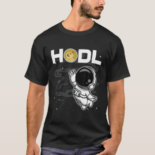 Camiseta Astronauta CÃO-Dogecoina-HDL Moedas Para A Cripag