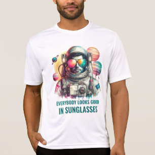 Camiseta Astronauta Caprichoso de Óculos de Sol – Espaço
