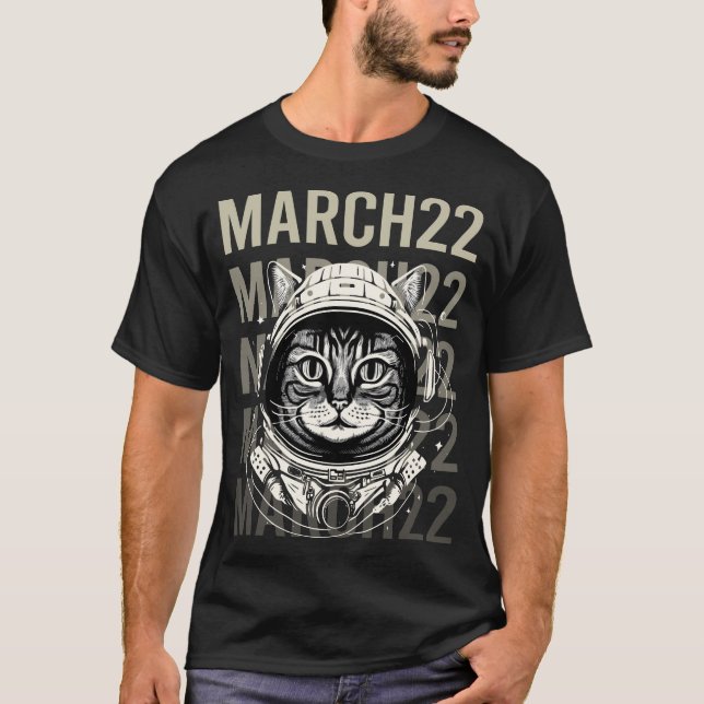 Camiseta Astronauta Cat - 22 de março 22 (Frente)