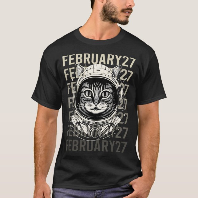 Camiseta Astronauta Cat - 27 de fevereiro 27 (Frente)