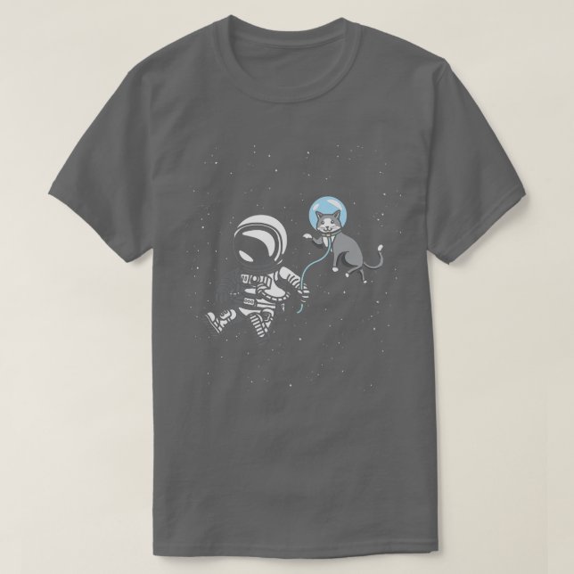 Camiseta Astronauta Cat Lover Outer Cat Space Viagem Cosmon (Frente do Design)