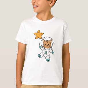 Camiseta Astronauta Cat Planet Moon Star Space