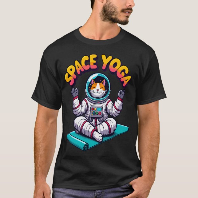 Camiseta Astronauta Cat Space Yoga (Frente)