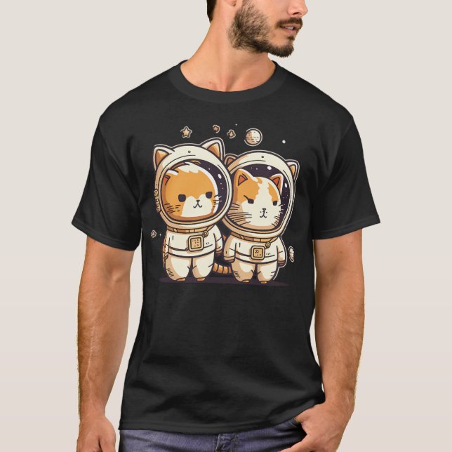 Camiseta Astronauta Cats-01 (Frente)