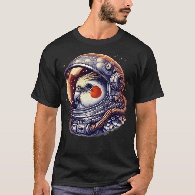 Camiseta Astronauta Cockatiel (Frente)