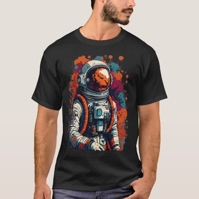 Camiseta Astronauta Colorida (Frente)