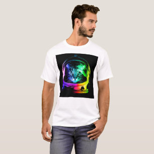 Camiseta Astronauta colorido de gatos