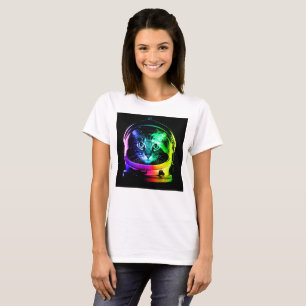 Camiseta Astronauta colorido de gatos