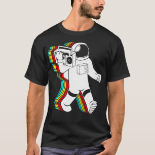 Camiseta Astronauta com Boombox Clássico