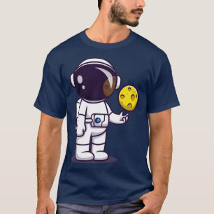 Camiseta Astronauta com Cartoon da Bola da Lua