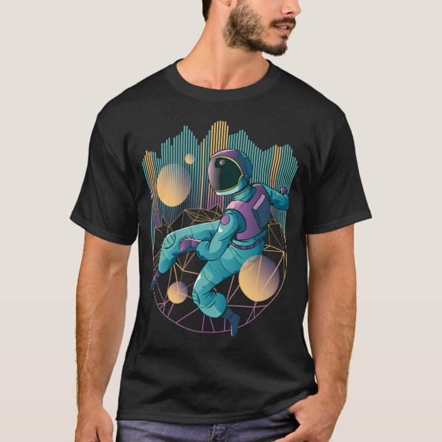 Camiseta Astronauta Com Estilo Geométrico (Frente)