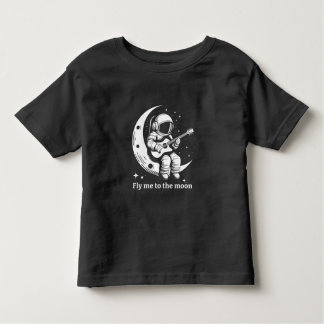 Camiseta Astronauta com guitarra na lua, cantando uma músic