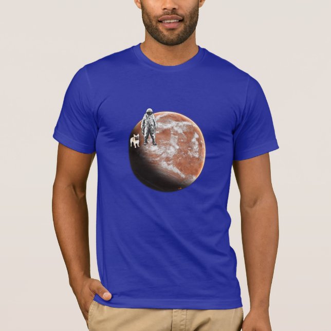 Camiseta Astronauta com pequeno-cão (Frente)
