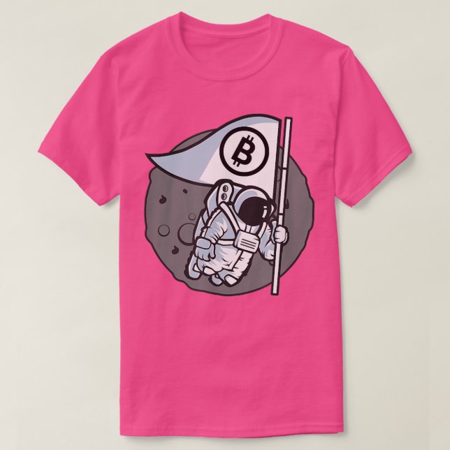 Camiseta Astronauta com Sinalizador de Cadeia de Bloqueio C (Frente do Design)