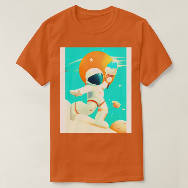 Camiseta Astronauta com Sorvete (Frente do Design)