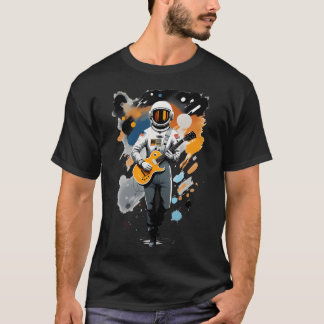 Camiseta Astronauta com Violão tocando música
