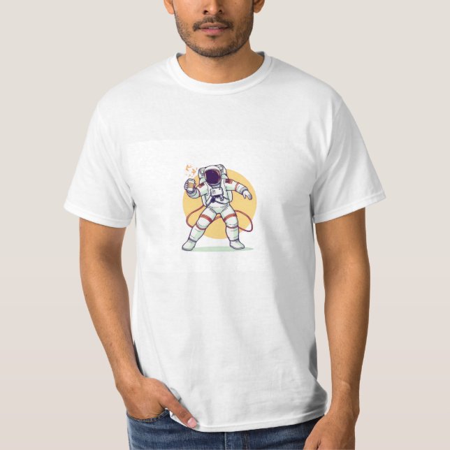 Camiseta Astronauta con café (Frente)
