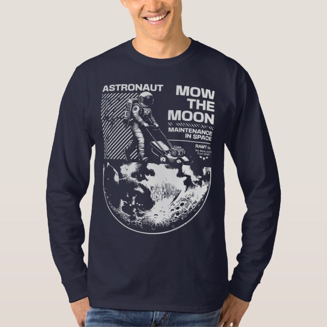 Camiseta Astronauta Corta a Grama na Lua – Manutenção Diver (Frente)