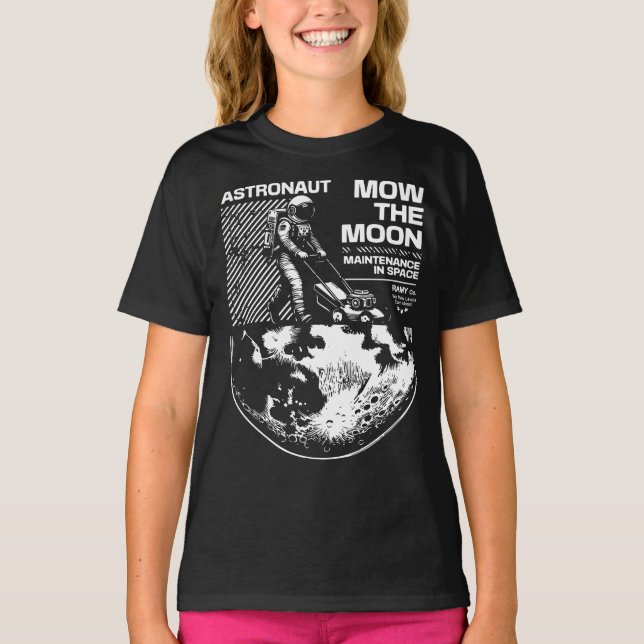 Camiseta Astronauta Corta a Grama na Lua – Manutenção Diver (Frente)
